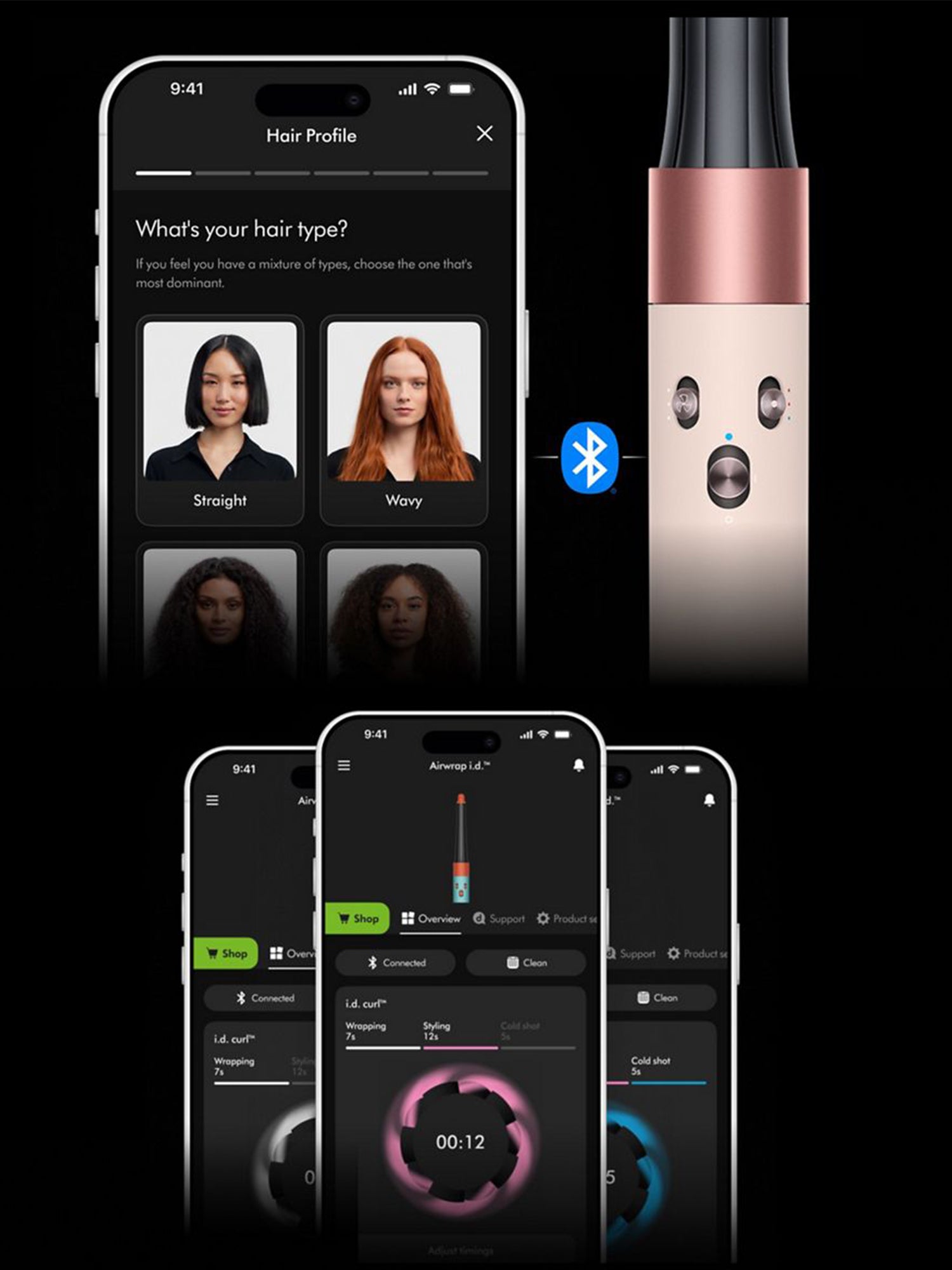 Smart 8-in-1 Air Styling System with Bluetooth Control – Next-Gen Hair Tool