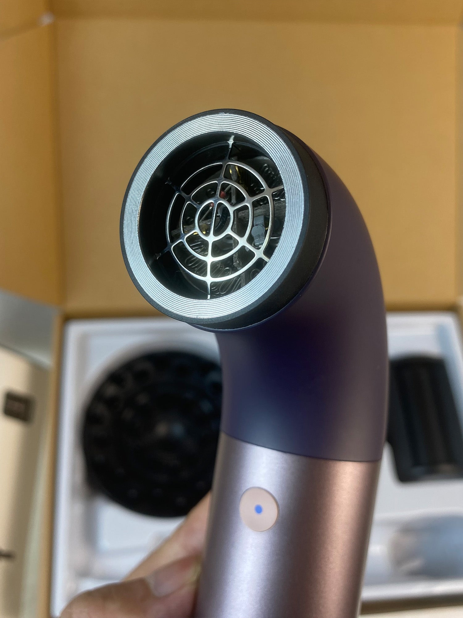 Ergonomic L-Shaped Styling Dryer – Lightweight, Powerful & Easy-Control Design